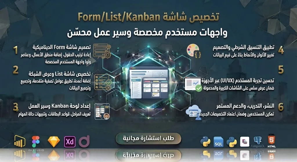 [ODO-02-002-0004] تخصيص شاشة Form/List/Kanban