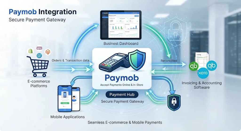 تكامل مع بوابة دفع Paymob