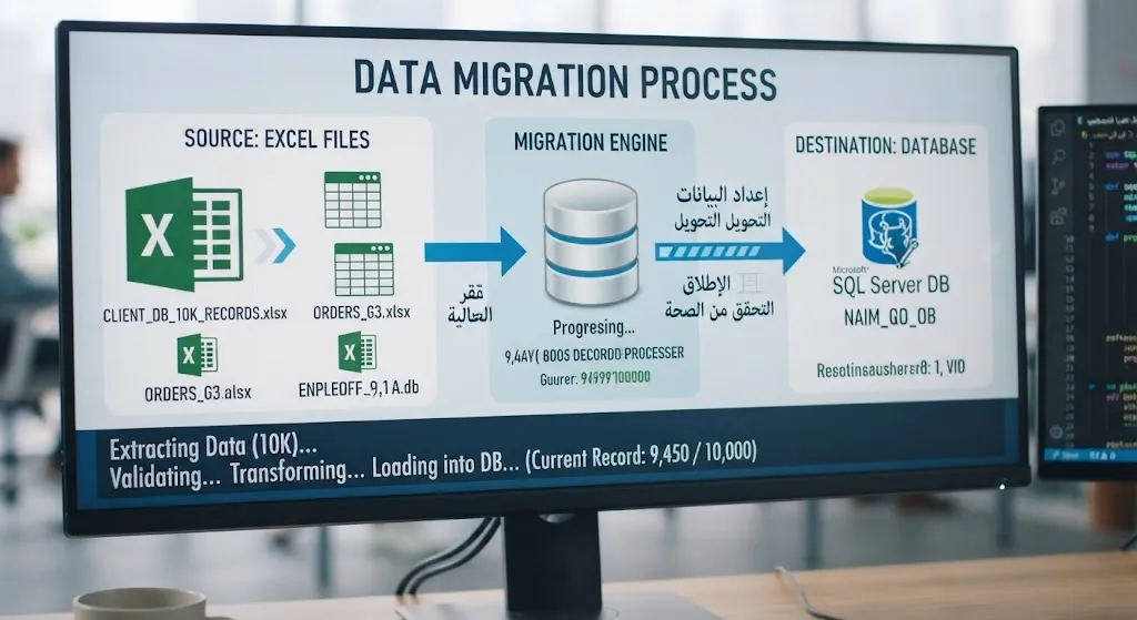 [ODO-02-004-0001] ترحيل بيانات من ملفات Excel (حتى 10K سجل)