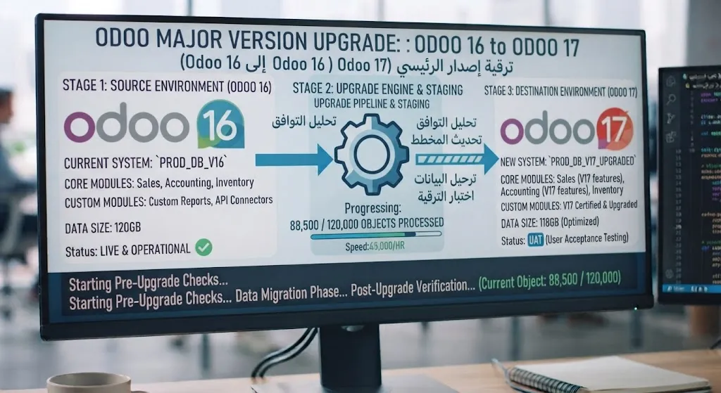 [ODO-02-004-0005] ترقية إصدار Odoo (Major Version Upgrade)