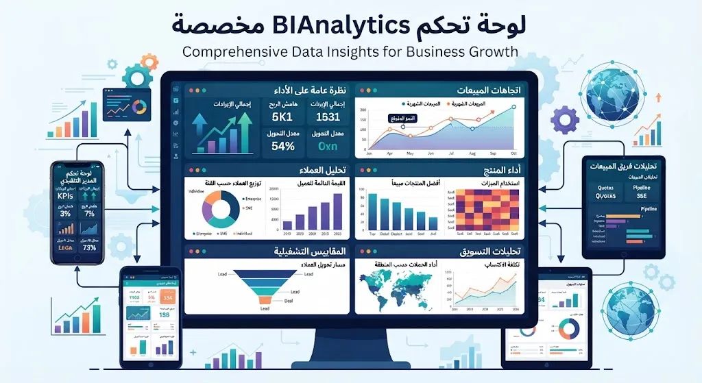 لوحة تحكم BI/Analytics مخصصة