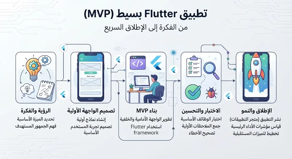 تطبيق Flutter بسيط (MVP)