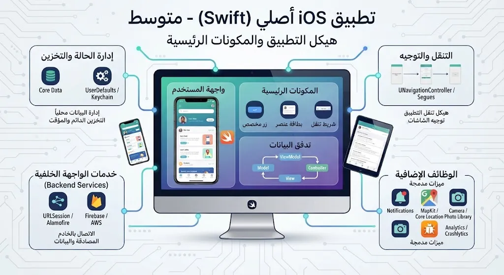 [DEV-03-002-0001] تطبيق iOS أصلي (Swift) - متوسط