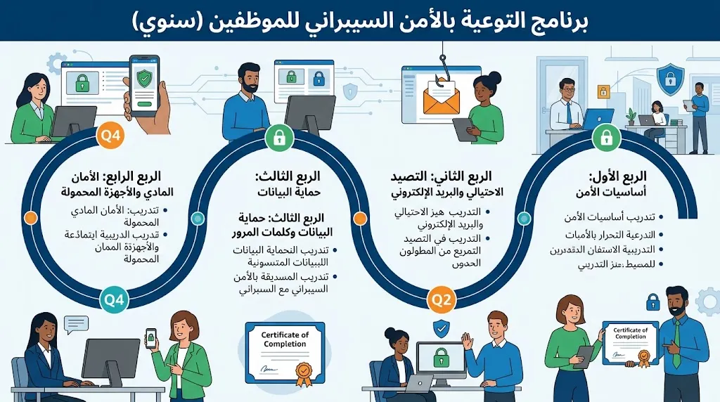 [CON-03-003-0001] برنامج التوعية بالأمن السيبراني للموظفين (سنوي)
