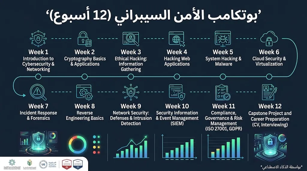 [TRN-01-003-0003] Bootcamp Cybersecurity (12 أسبوع)
