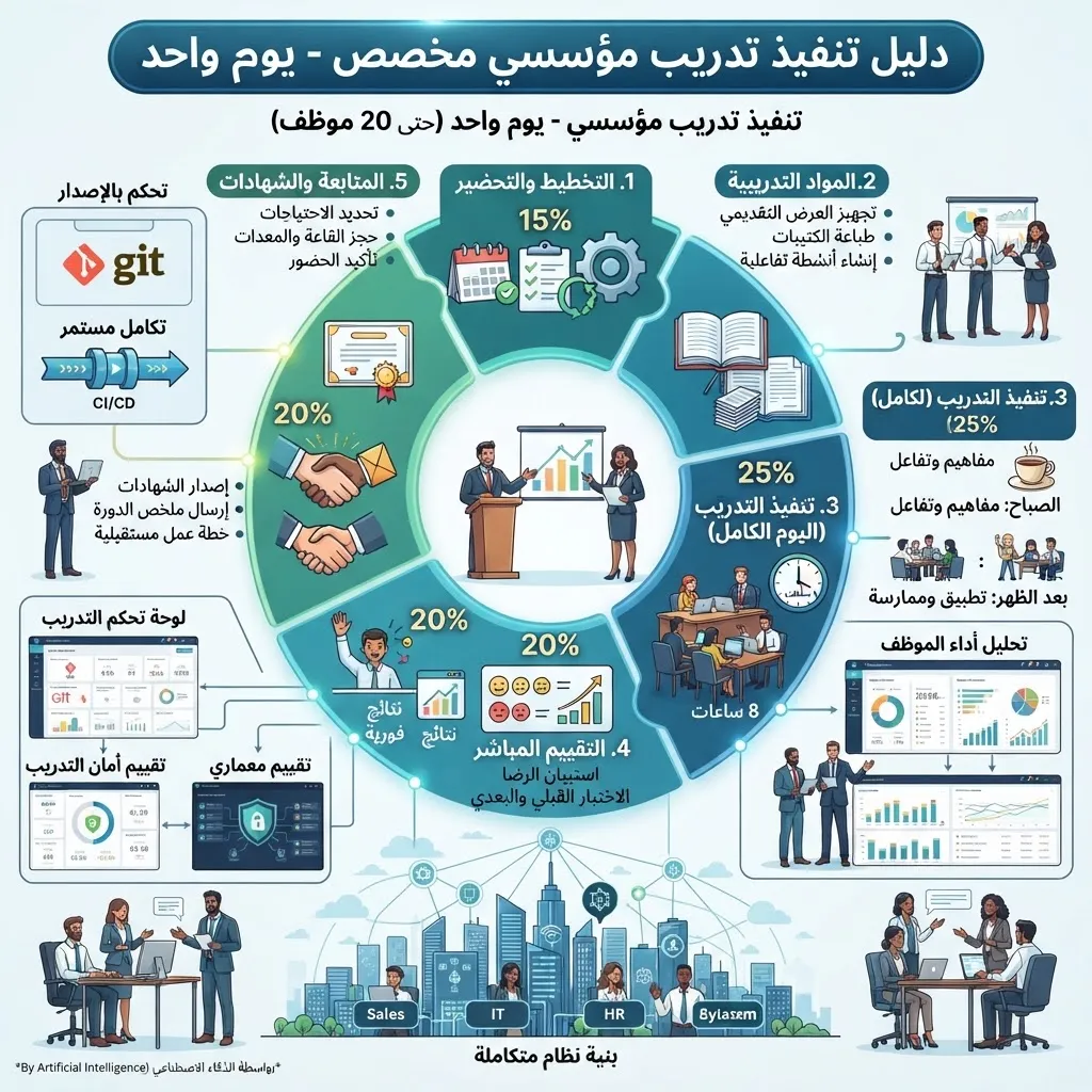 [TRN-03-001-0002] تنفيذ تدريب مؤسسي - يوم واحد (حتى 20 موظف)