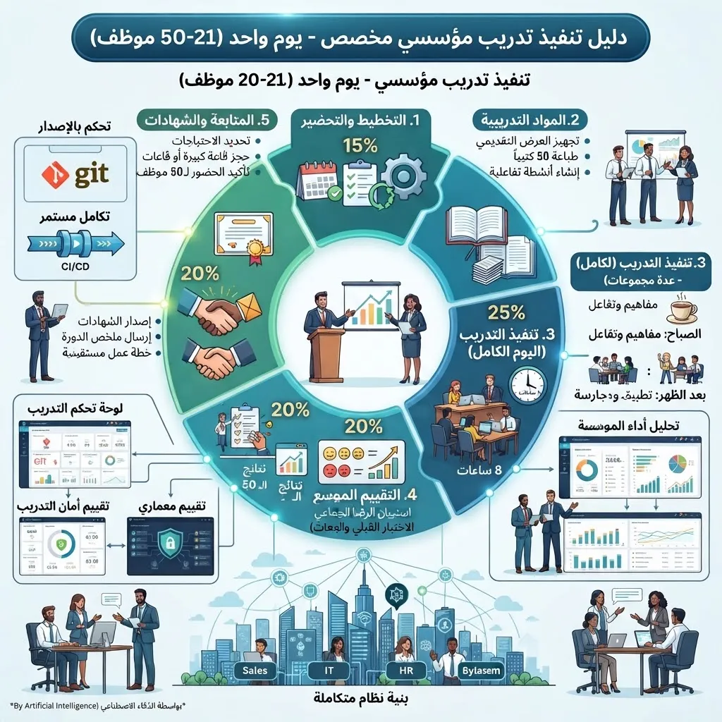 [TRN-03-001-0003] تنفيذ تدريب مؤسسي - يوم واحد (21-50 موظف)