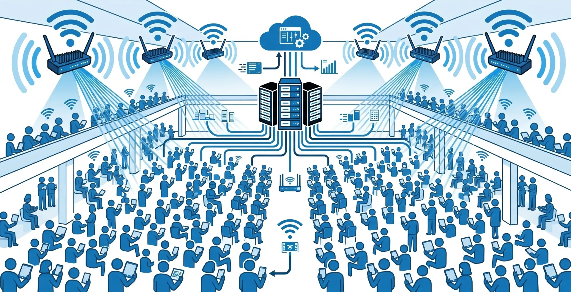 [NET-01-001-0006] تصميم شبكة WiFi 6/7 عالية الكثافة