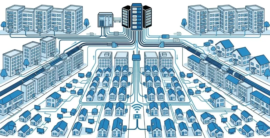 [NET-01-001-0007] تصميم شبكة ألياف ضوئية FTTH للمجمعات