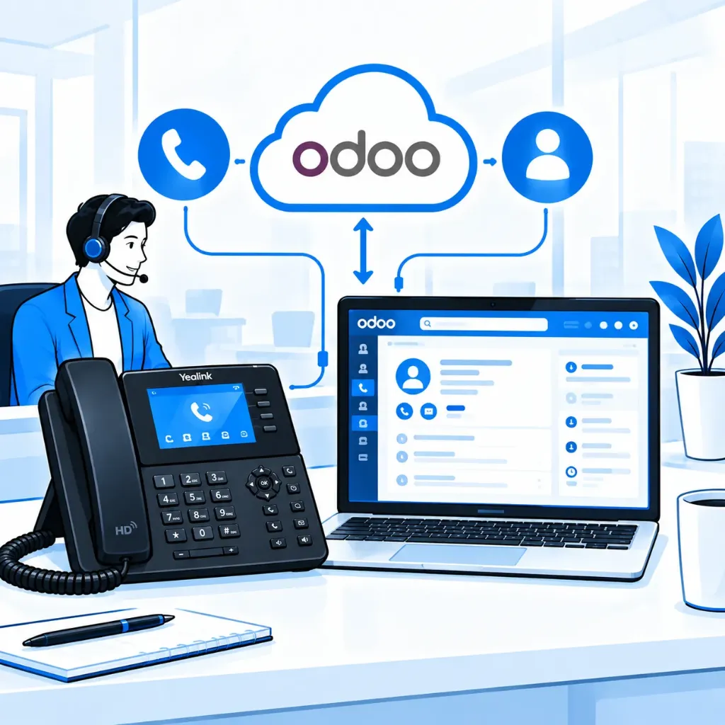 تكامل VoIP مع Odoo CRM
