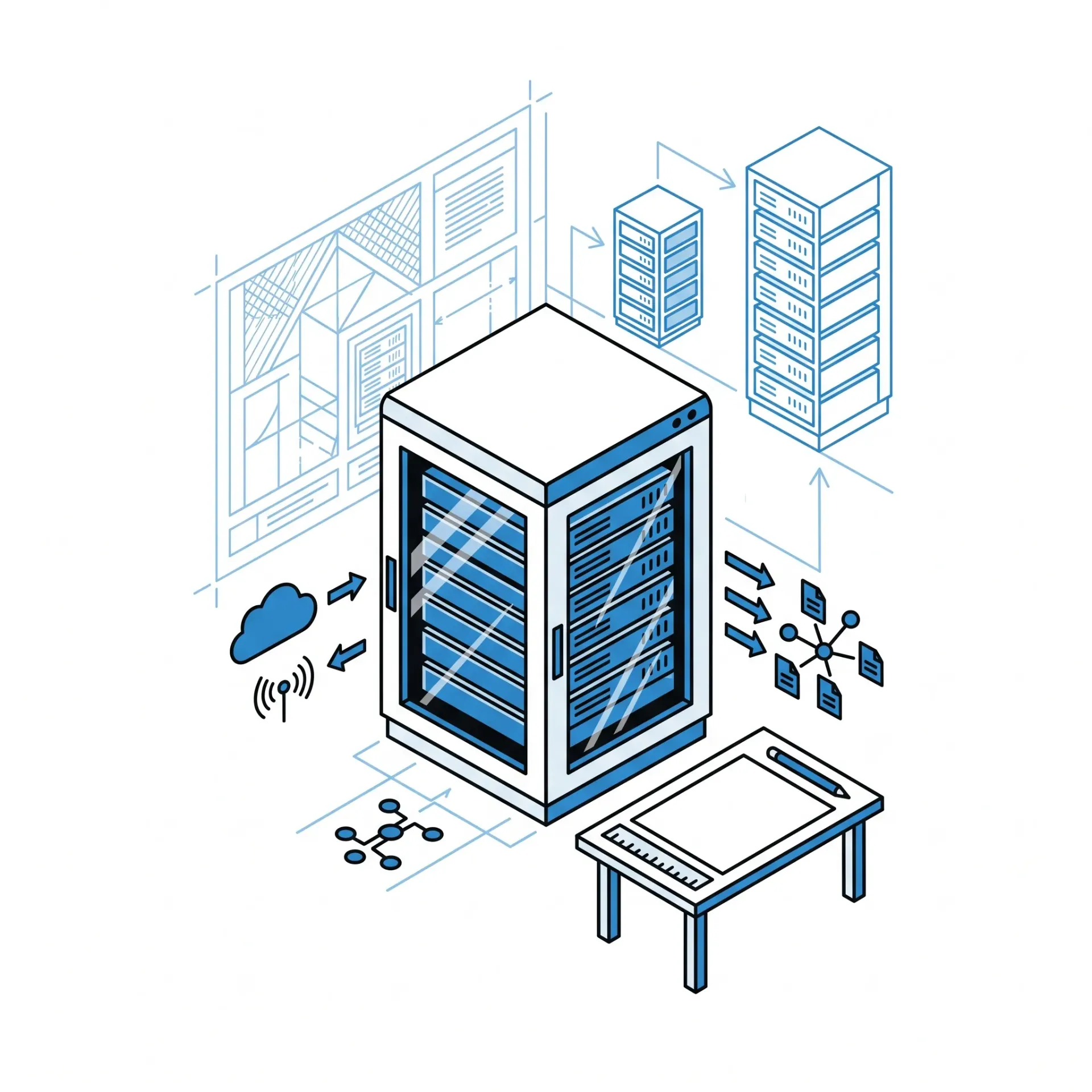 تصميم Micro Data Center (10-30 خادم)