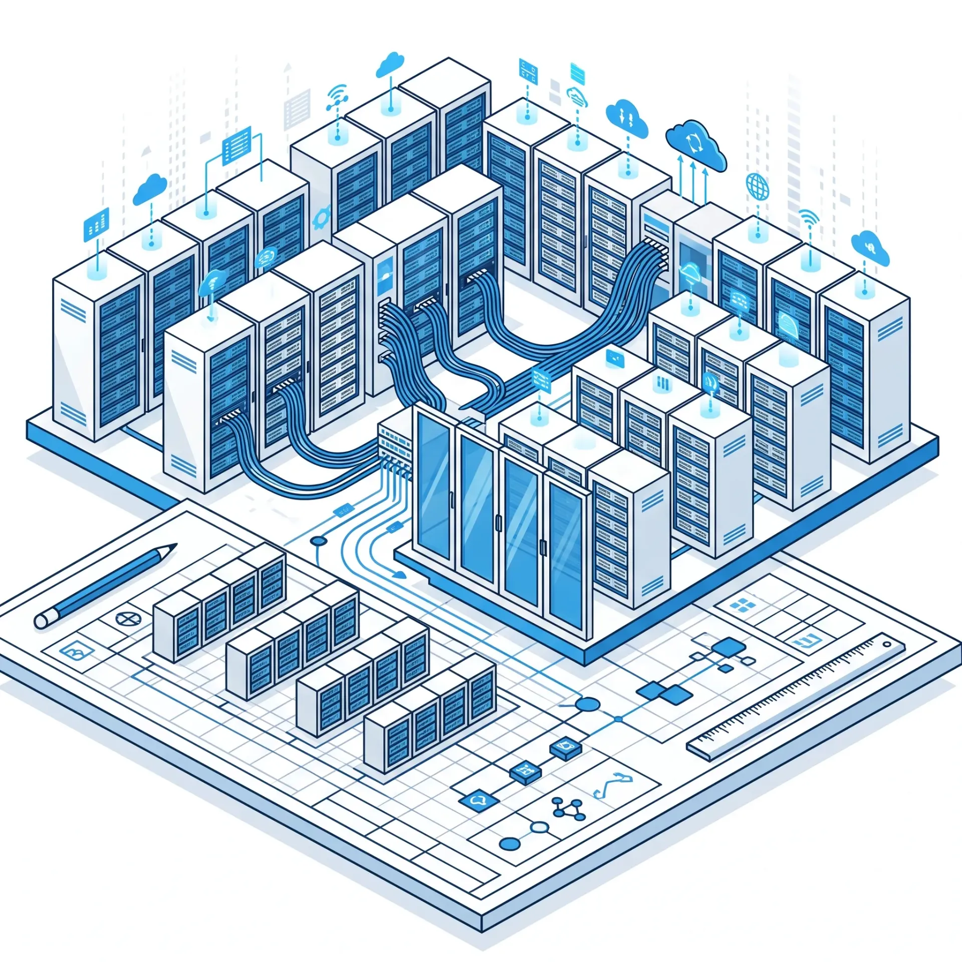 [DCH-01-001-0003] تصميم Data Center متوسط (30-100 خادم)