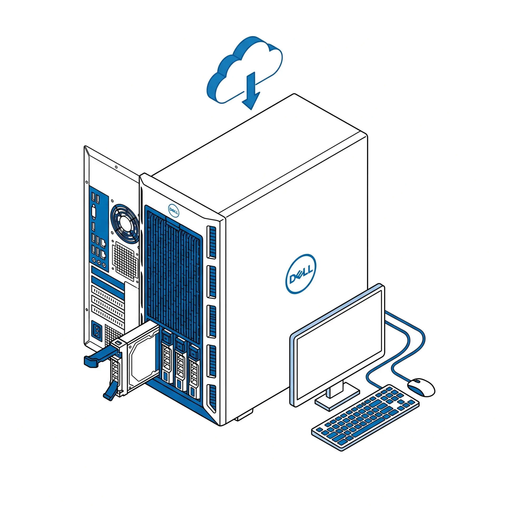 [DCH-02-001-0001] خادم Tower Entry (Dell T350)