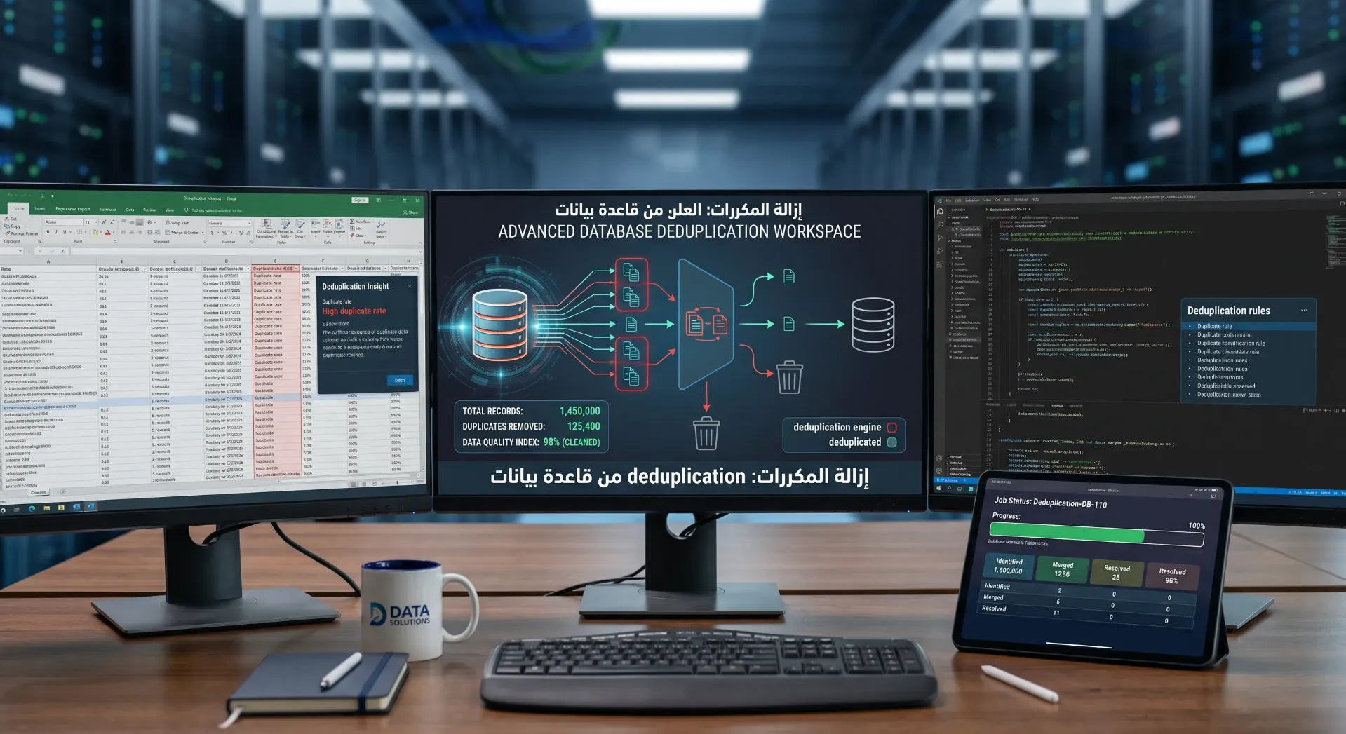 [DAT-02-002-0005] إزالة المكررات (Deduplication) من قاعدة بيانات