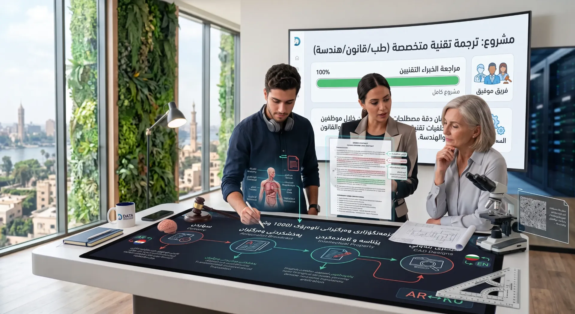 ترجمة تقنية متخصصة (طب/قانون/هندسة)