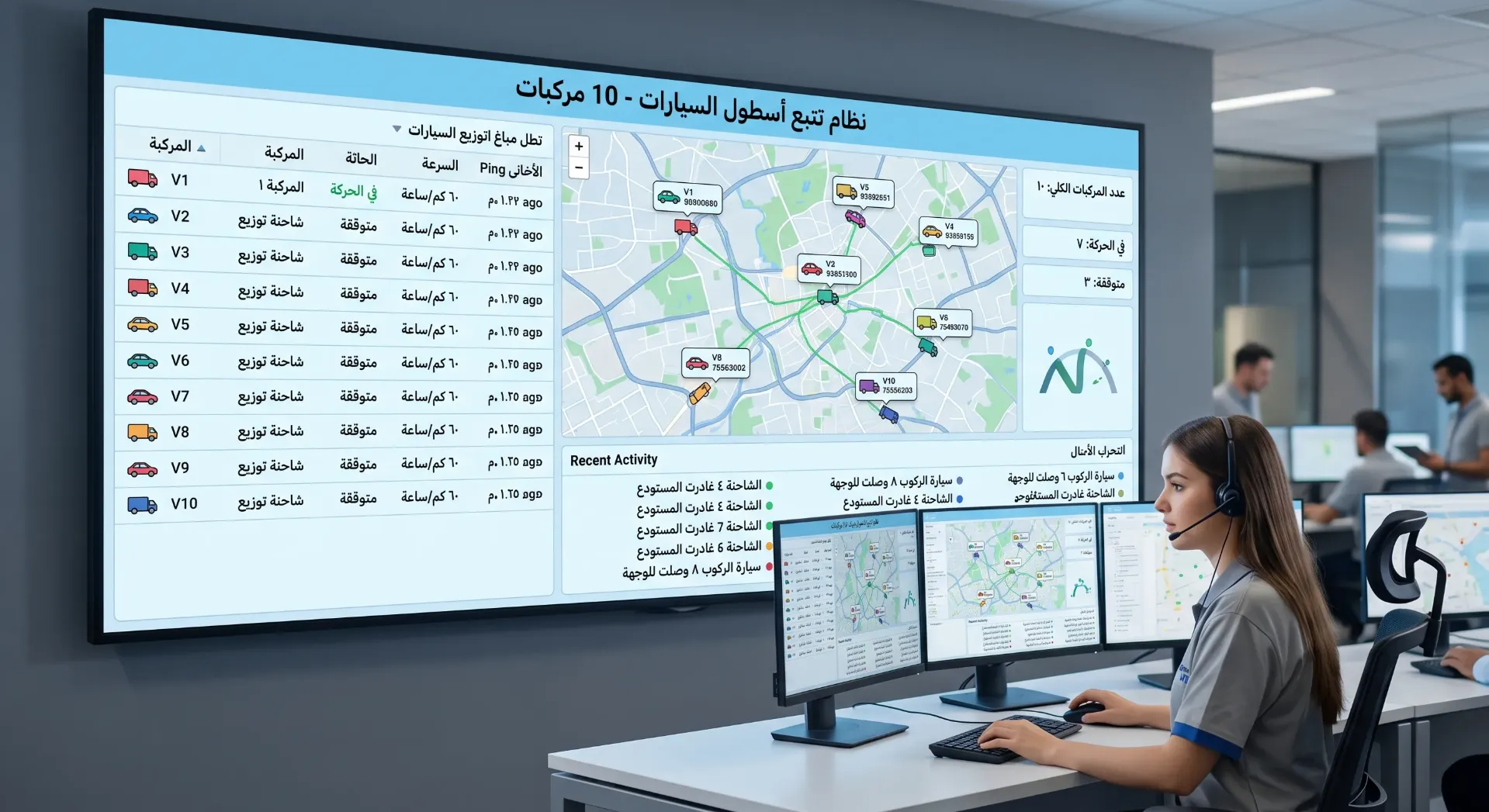 [IOT-01-002-0001] نظام تتبع أسطول السيارات - 10 مركبات