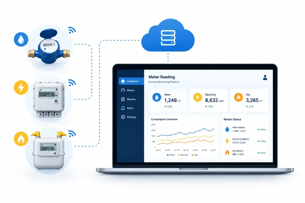 [IOT-03-001-0004] منصة قراءة العدادات المركزية