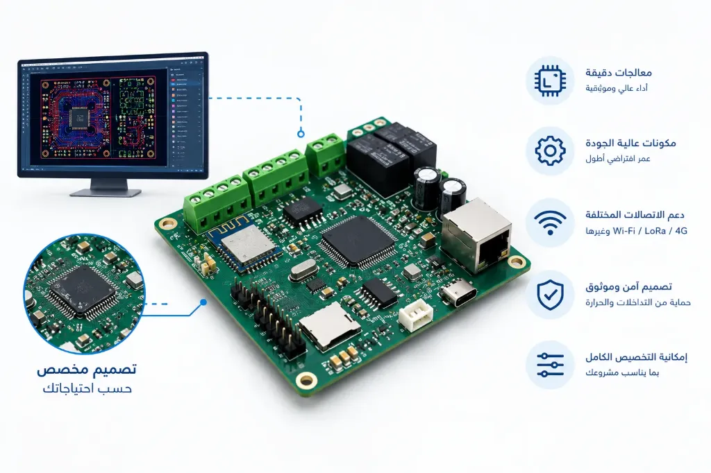 [IOT-04-001-0001] تصميم لوحة إلكترونية PCB مخصصة