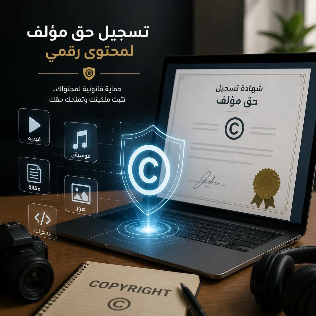 تسجيل حق مؤلف لمحتوى رقمي