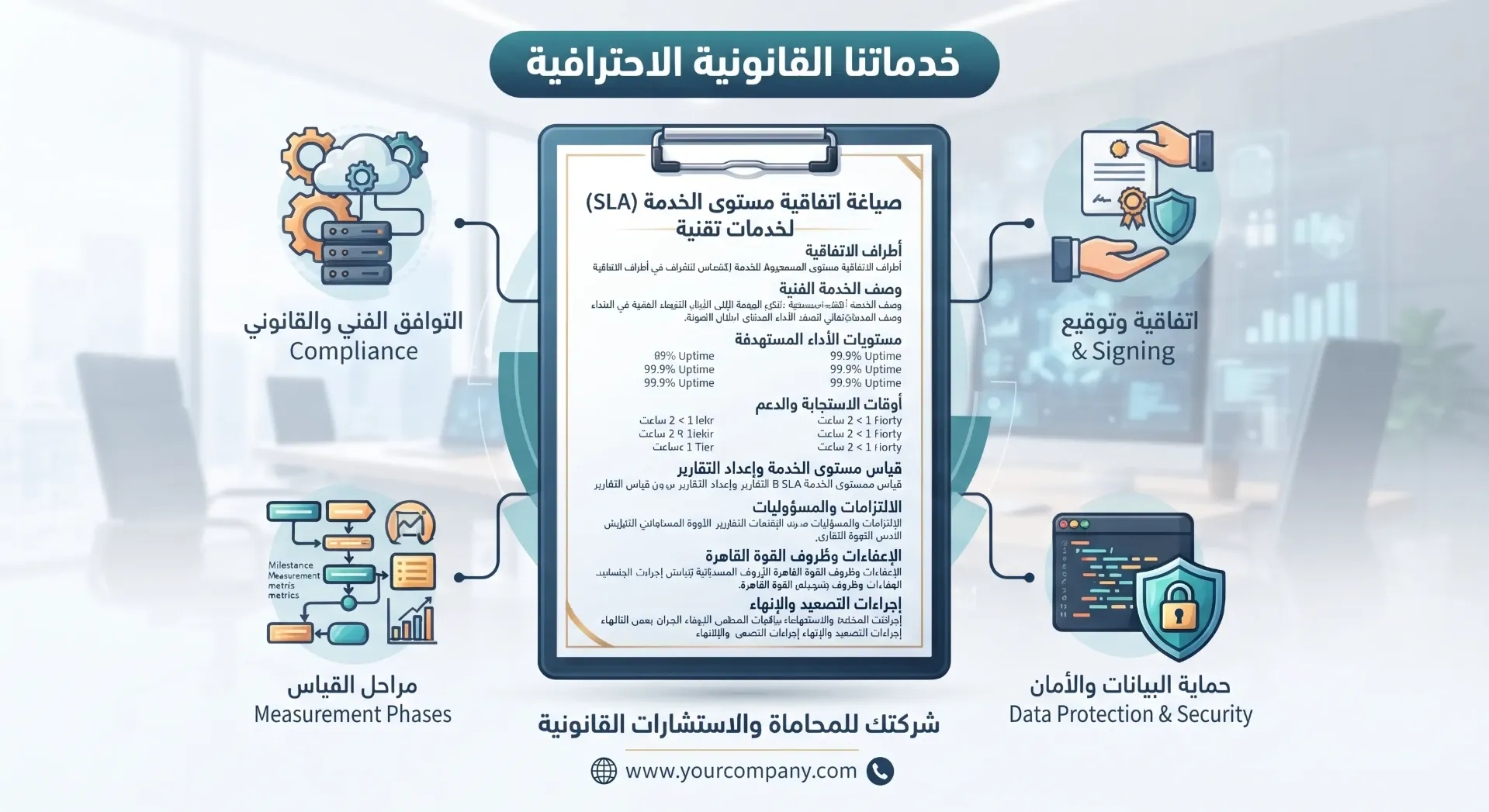 صياغة عقد SLA لخدمات تقنية